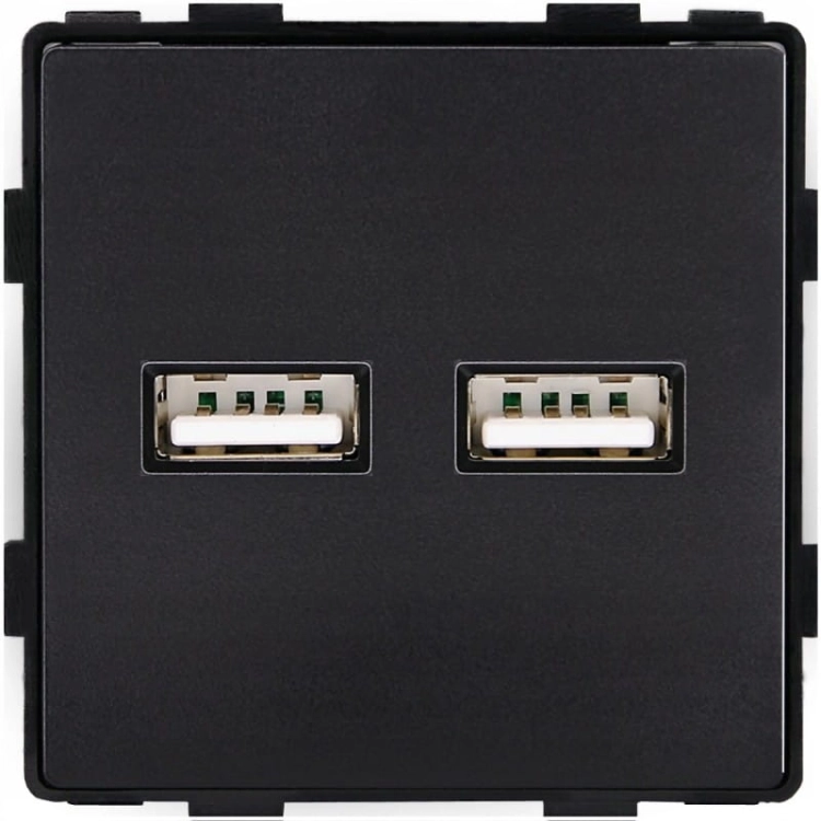 Modul Dvojitá USB Nabíjačka Typ A+A 3.1A Čierna Do Rámikov MIUUN