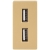 Modul Dvojitá Nabíjačka USB Typ A+A 2.4A Zlatá Do Rámikov