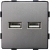 Modul Dvojitá Nabíjačka USB Typ A+A 3.1A Sivá Do Rámikov MIUUN