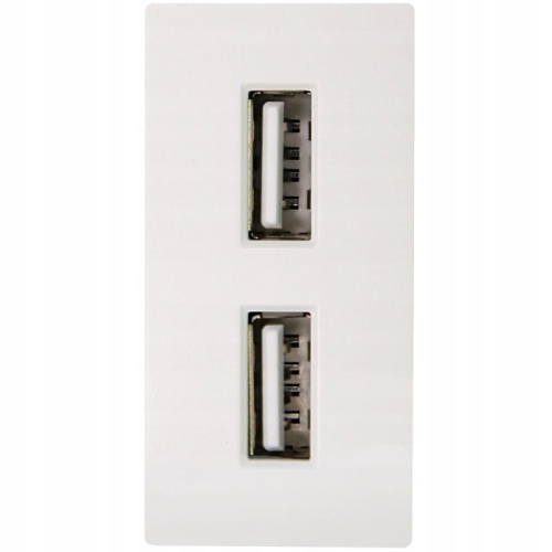 Modul Dvojitá Zásuvka Nabíjačka USB 2.4A Biela Do Rámikov MIUUN
