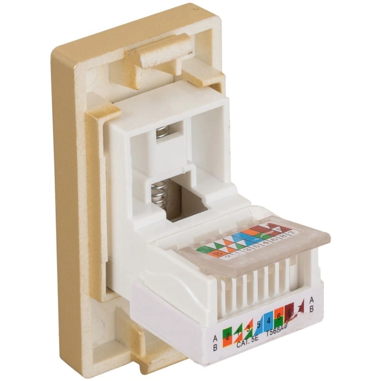 Modul Počítačová Zásuvka Konektor RJ45 Kat 5e Zlatá Do Rámikov