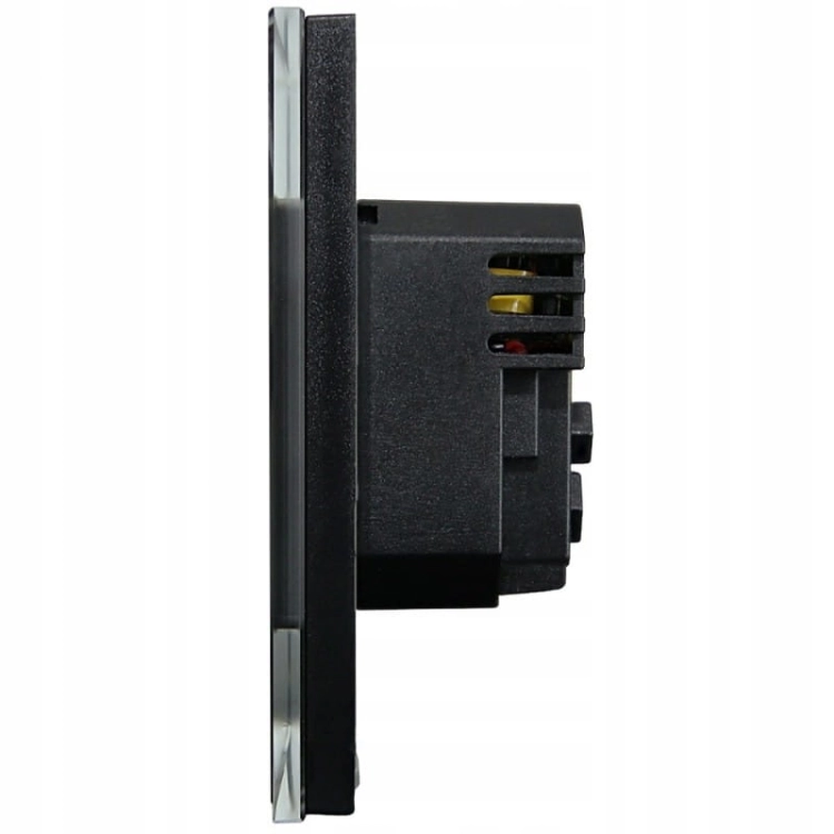 Čierna Zásuvka S Kolíkom + Dvojitá Nabíjačka USB A+C 20W So Skleneným Rámikom MIUUN