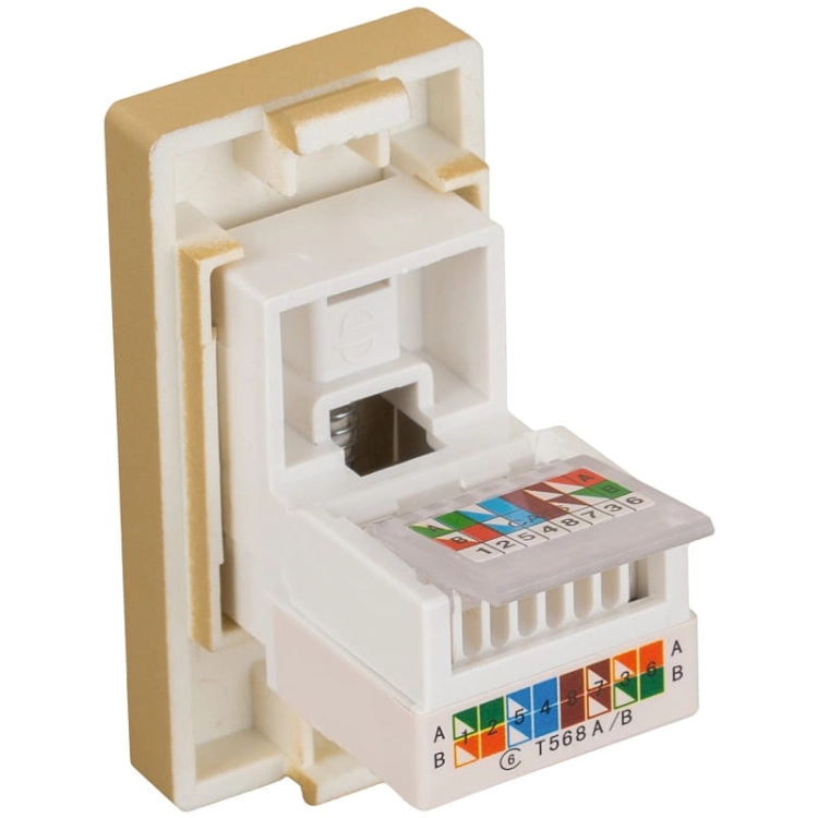 Modul Počítačová Zásuvka RJ45 Kat 6 Zlatá Do Rámikov