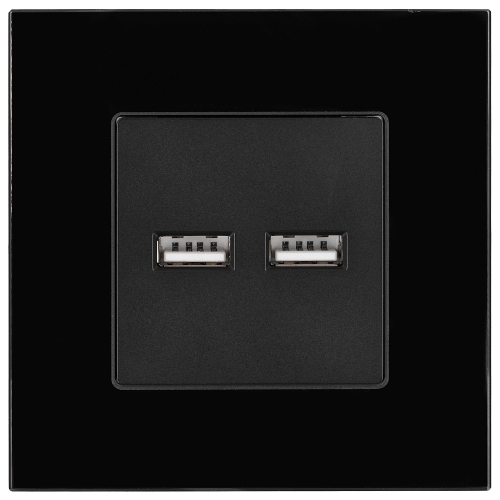 Dvojitá USB Nabíjačka Typ A+A 3.1A Čierna MIUUN