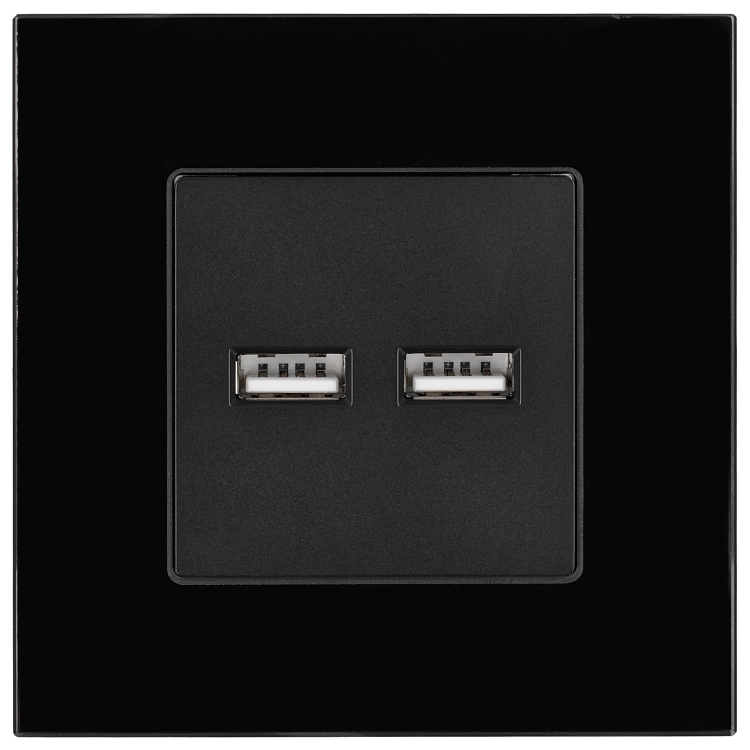 Dvojitá USB Nabíjačka Typ A+A 3.1A Čierna MIUUN