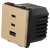 Modul Zásuvka Trojitá USB Nabíjačka 65W A+C+C Zlatá Do Rámikov