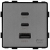 Modul Zásuvka Trojitá USB Nabíjačka 65W A+C+C Sivá Do Rámikov
