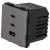 Modul Zásuvka Trojitá USB Nabíjačka 65W A+C+C Sivá Do Rámikov