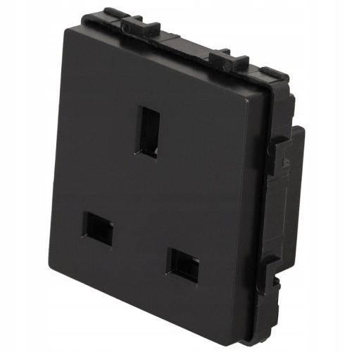 Modul Britská UK IRL Elektrická Zásuvka Čierna Do Rámikov