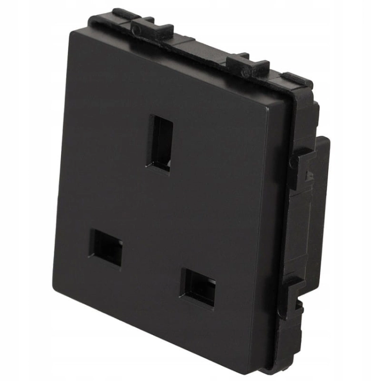 Modul Britská UK IRL Elektrická Zásuvka Čierna Do Rámikov