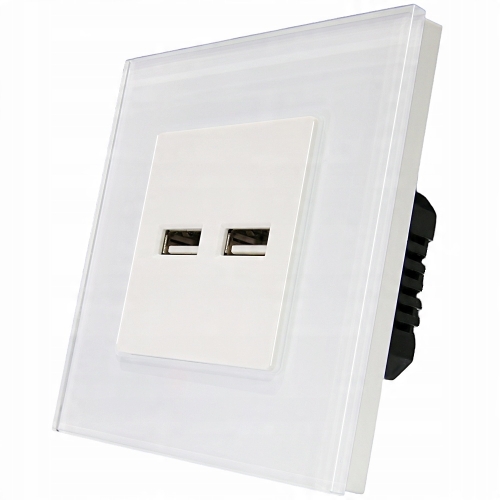 Biela Zásuvka Dvojitá USB Nabíjačka 3.1A Typ A+A Súprava S Rámikom MIUUN