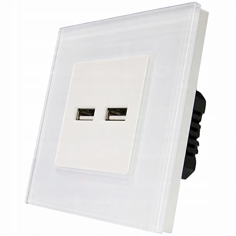 Biela Zásuvka Dvojitá USB Nabíjačka 3.1A Typ A+A Súprava S Rámikom MIUUN
