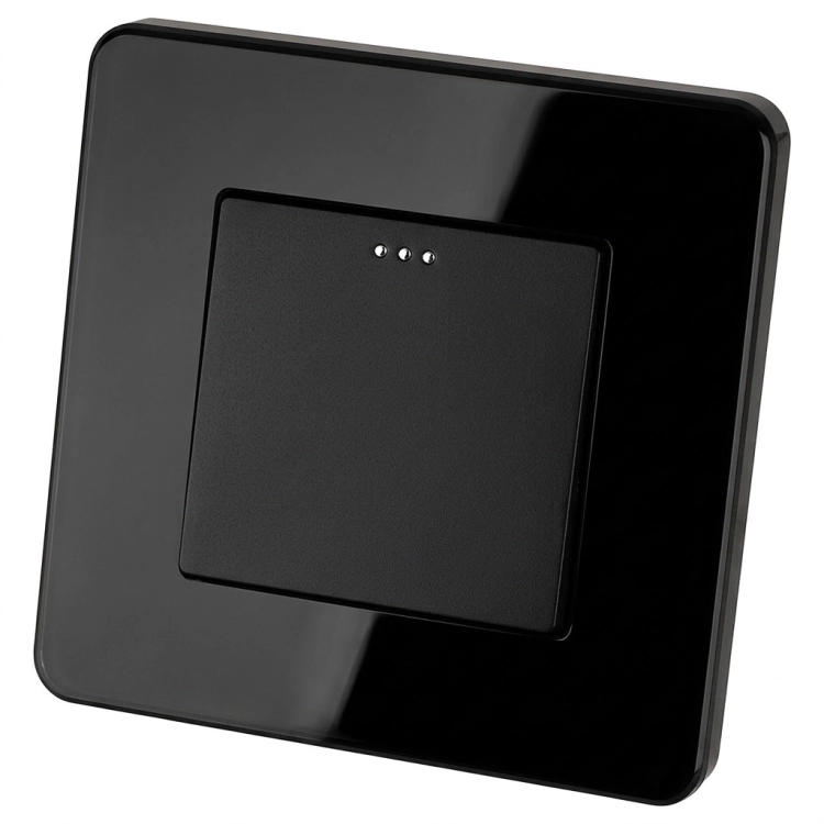 Spínač Prepínač Jednoduchý Klasický Sklenený Lesklý Čierny MIUUN