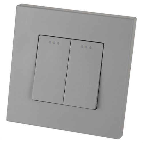 Spínač Prepínač Dvojitý Krížový Plastový LINEA Sivý MIUUN