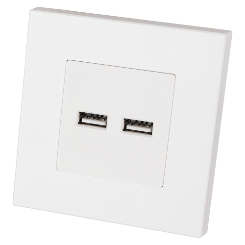 Dvojitá USB Nabíjačka 3.1A Biela Súprava S Plastovým Rámikom LINEA MIUUN