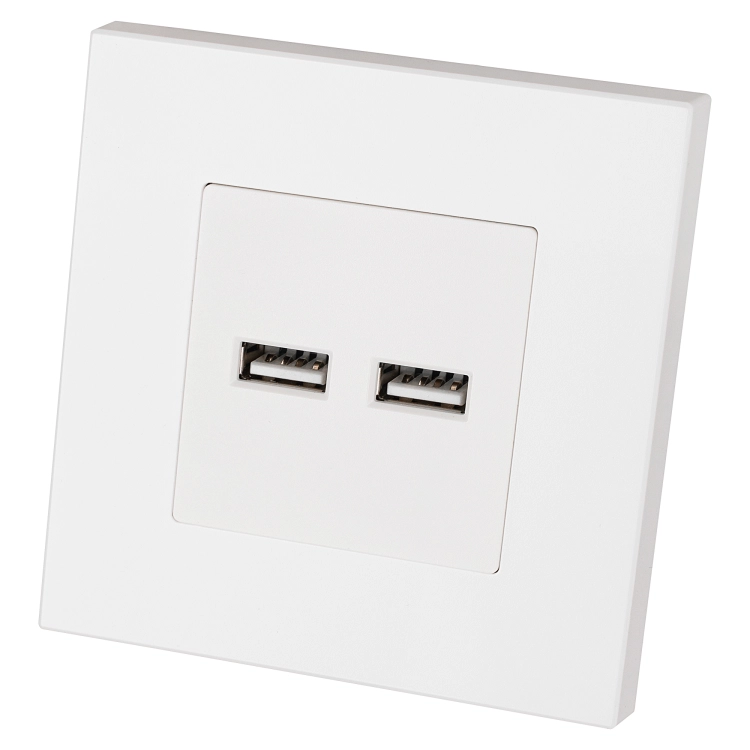 Dvojitá USB Nabíjačka 3.1A Biela Súprava S Plastovým Rámikom LINEA MIUUN