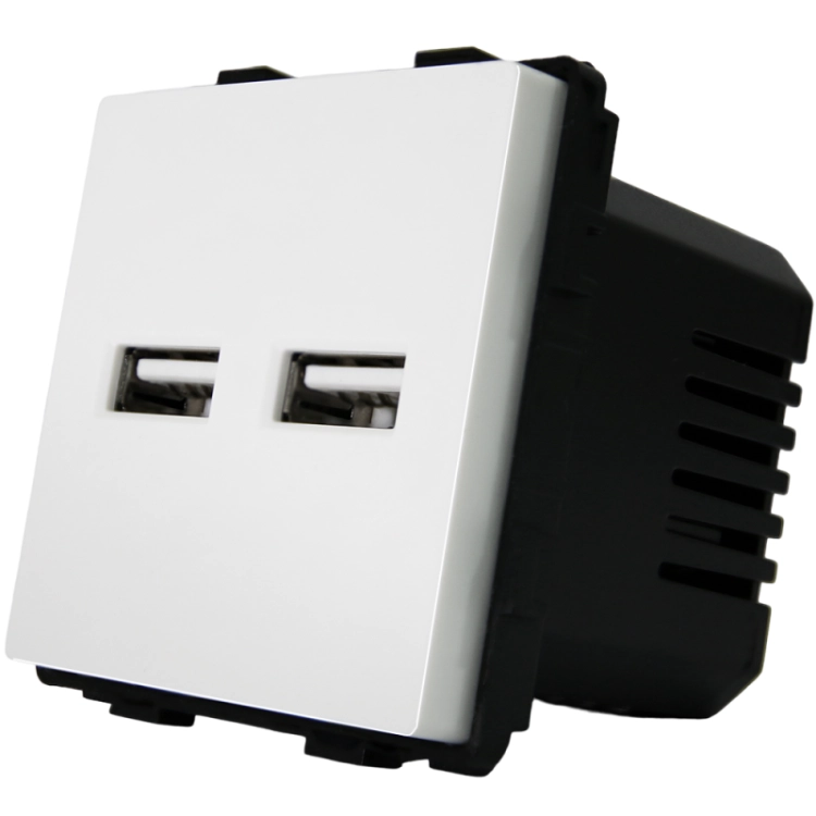 Modul Dvojitá USB Nabíjačka Typ A+A 3.1A Biela Do Rámikov MIUUN