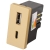 Modul Rýchla Dvojitá Nabíjačka USB Typ A+C 20 WAT Zlatá Do Rámikov