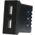 Čierny Modul Dvojitej USB Nabíjacej Zásuvky 2.4A Do Rámikov MIUUN