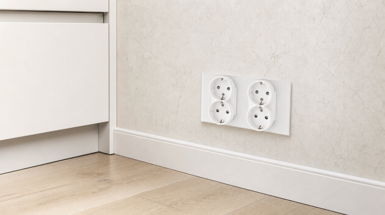 Zásuvka Dvojitá Schuko Sklenená Biela Rámik Dvojitý A 2 X Dvojitá Zásuvka