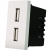 Modul Dvojitá Zásuvka Nabíjačka USB 2.4A Biela Do Rámikov MIUUN