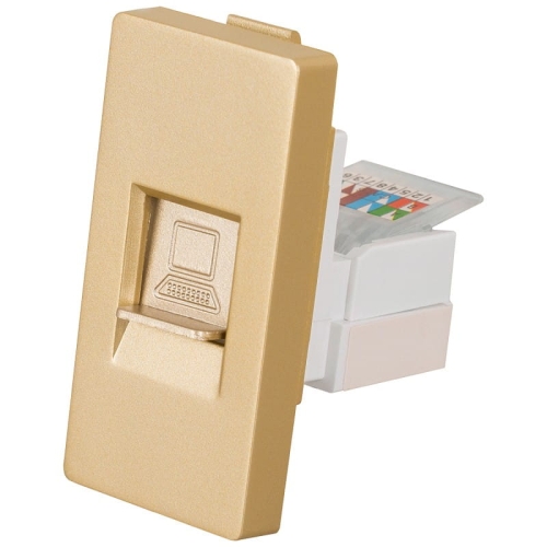 Modul Počítačová Zásuvka Konektor RJ45 Kat 5e Zlatá Do Rámikov