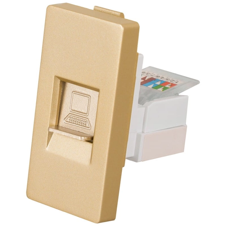 Modul Počítačová Zásuvka Konektor RJ45 Kat 5e Zlatá Do Rámikov