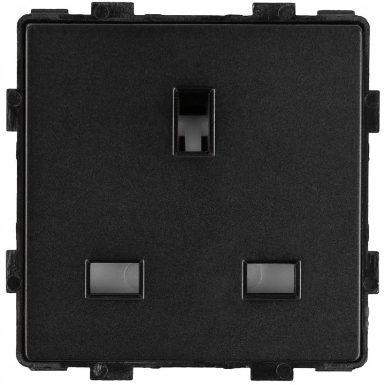 Modul Britská UK IRL Elektrická Zásuvka Čierna Do Rámikov