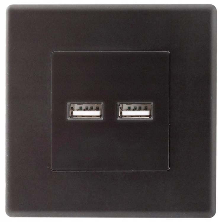 Zásuvka Čierna Dvojitá Nabíjačka USB Súprava S Rámikom PCV
