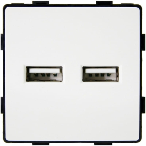 Modul Dvojitá USB Nabíjačka Typ A+A 3.1A Biela Do Rámikov MIUUN