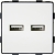 Modul Dvojitá USB Nabíjačka Typ A+A 3.1A Biela Do Rámikov MIUUN