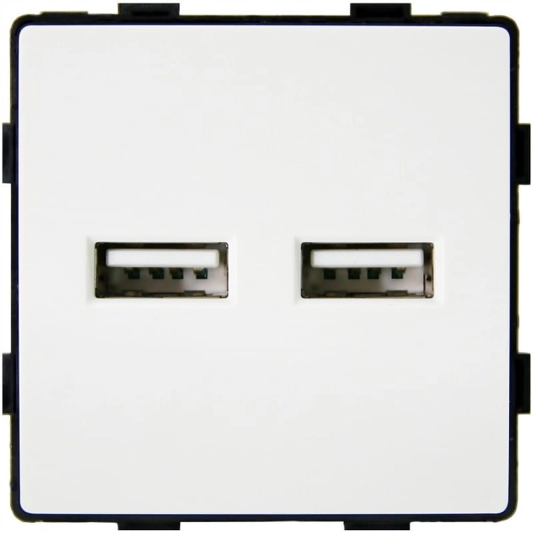 Modul Dvojitá USB Nabíjačka Typ A+A 3.1A Biela Do Rámikov MIUUN